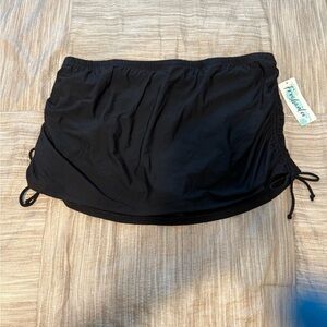 Freshwater Black Swim Skirt with Side Ties sz 1x (16w-18w)